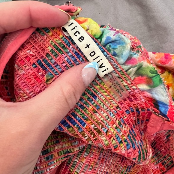 Alice + Olivia Jocelyn Floral Cotton & Silk Sundress - Picture 4 of 5